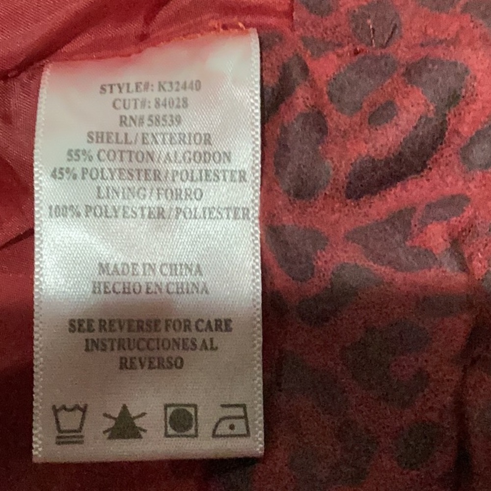 Kut From the Kluth Moto Cranberry Leopard Jacket - Size L - Picture 6 of 12